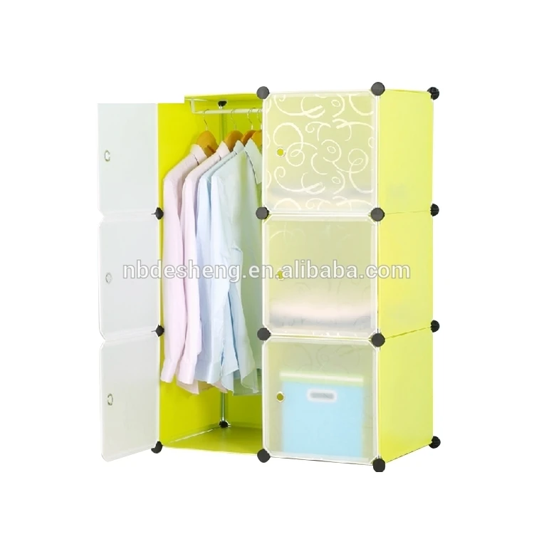 
Custom color Portable Diy clothes foldable cabinet plastic organizer wardrobe cube closet plastic wardrobes for clothes 