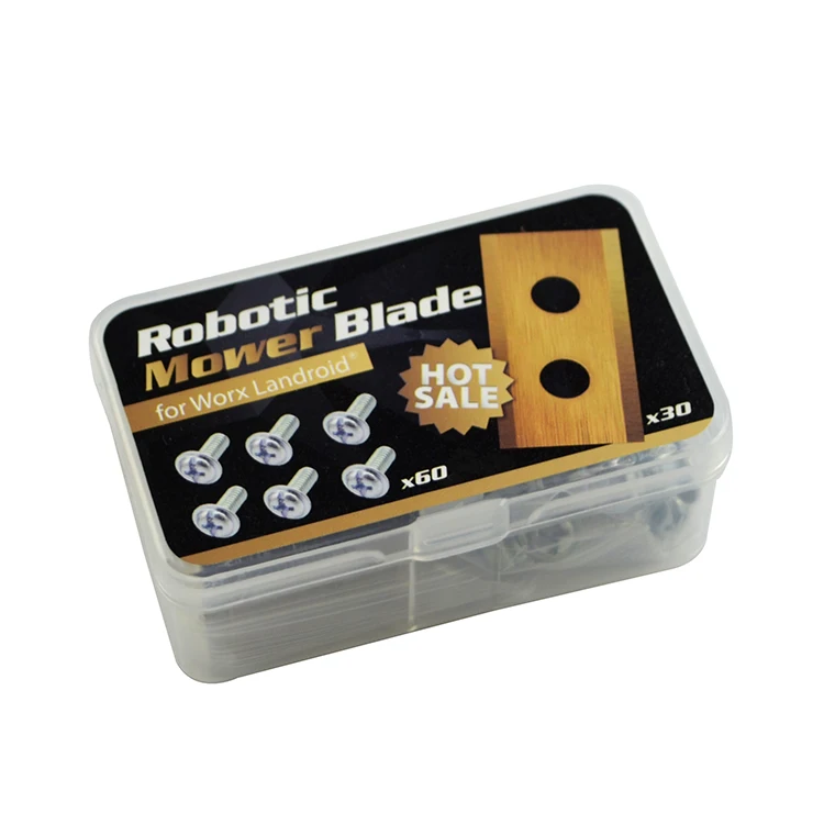 Hot Selling Plastic Case Packaging Robotic Lawn Mower Blades for Worx Landroid Robot Lawnmower