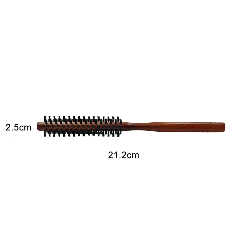 Made in China Wholesale wooden roller comb home salon styling bristle and nylon roller hair brush round hairbrush