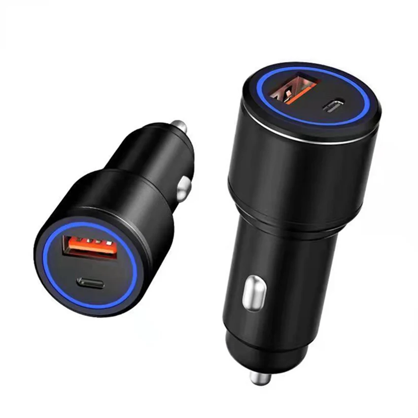 Car Charger Adapter USB A Type-C Fast Charging Smart Gadgets Quick PD3.0+QC3.0 36W Mobile Phone Car Charger Adapter