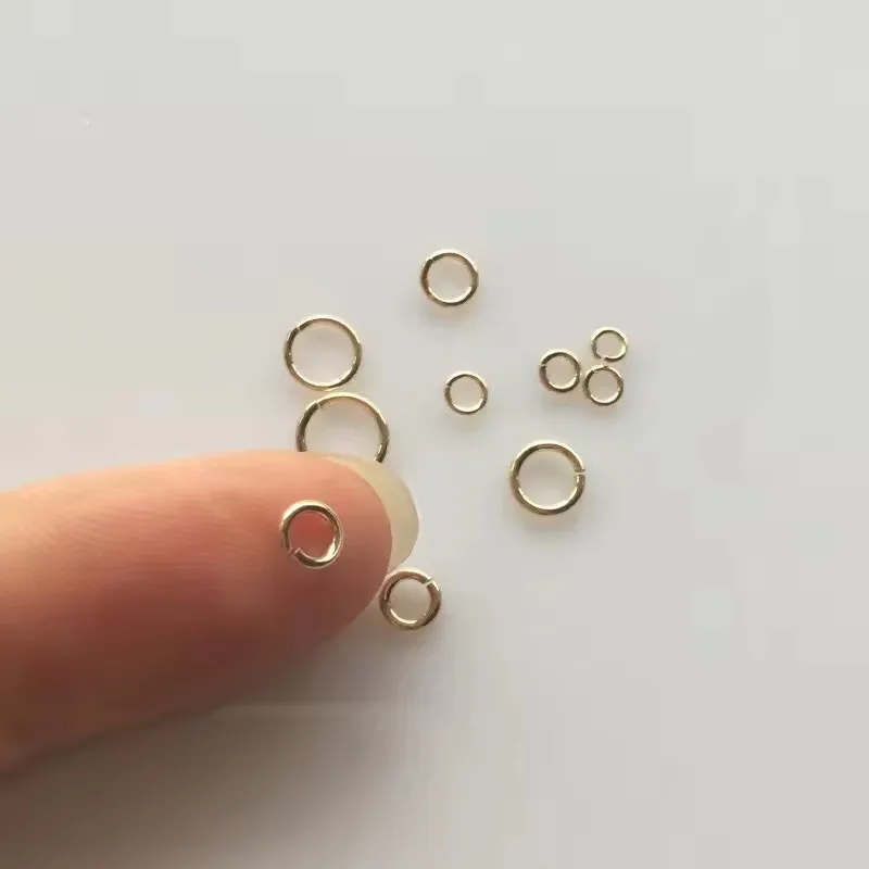 Permanent Jewelry Accessories 14k Gold Filled Jump Ring Open Split Ring Closed Jewelry O Ring for DIY Jewelry Accessories