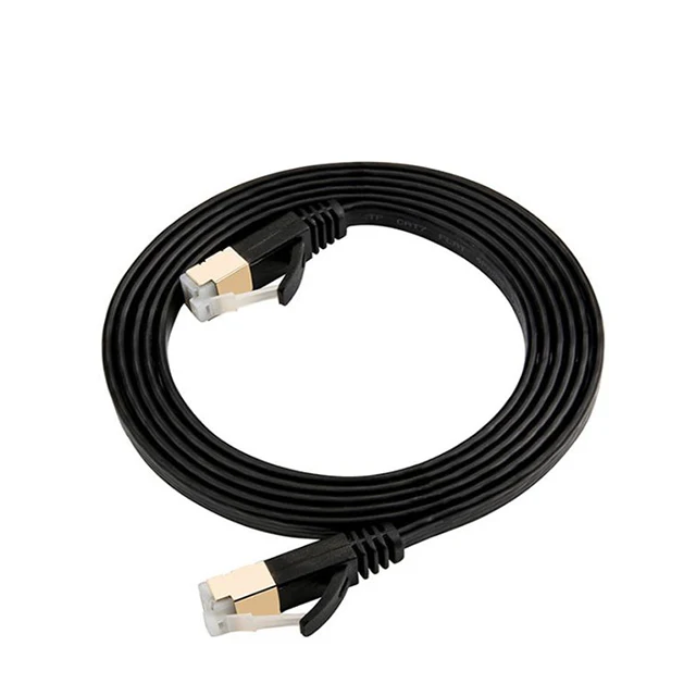 Rohs compliant halogen free  cat7 cat 8  cat 9 flat ethernet lan network cable with 100% fluke pass reach certificate