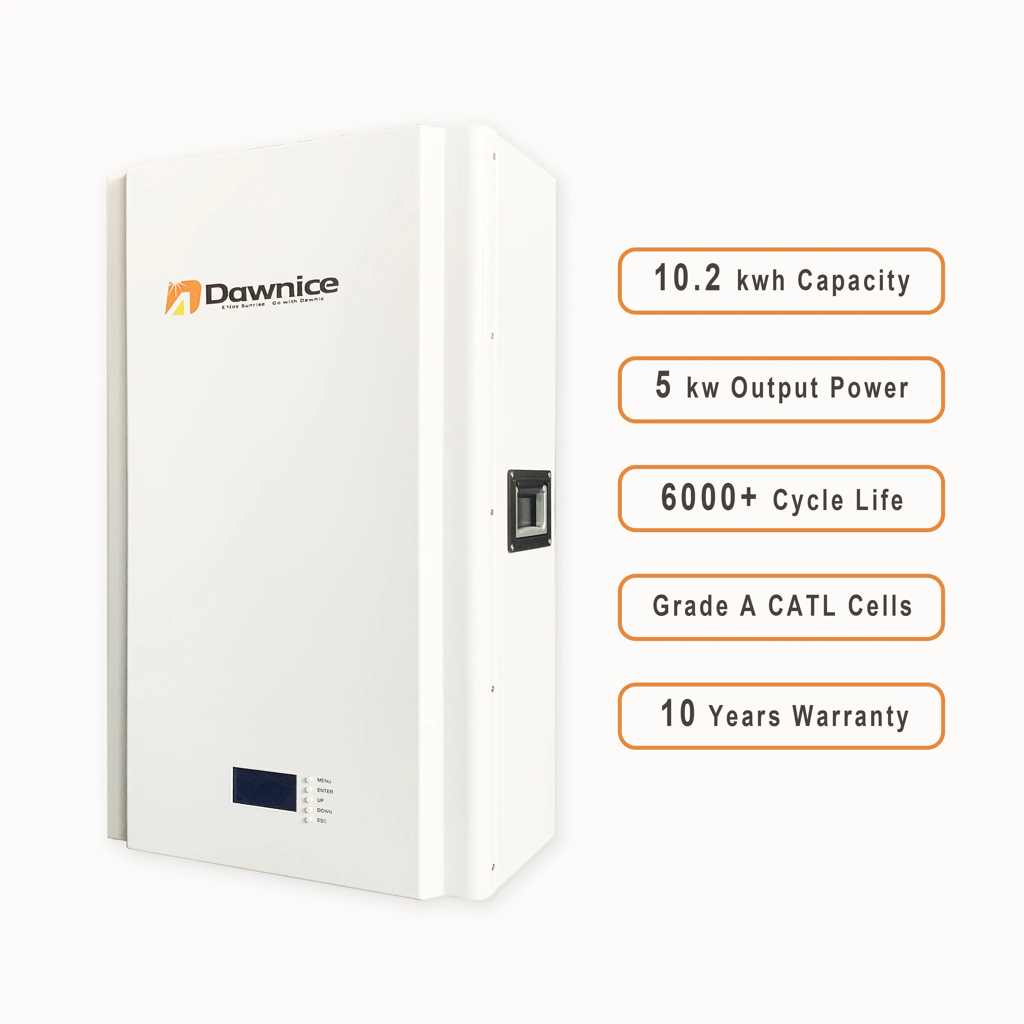Dawnice 5kw 10kw 15kw Lithium Ion Lifepo4 Battery 48V 51.2V 200Ah 300Ah 400Ah battery pack for solar system wall