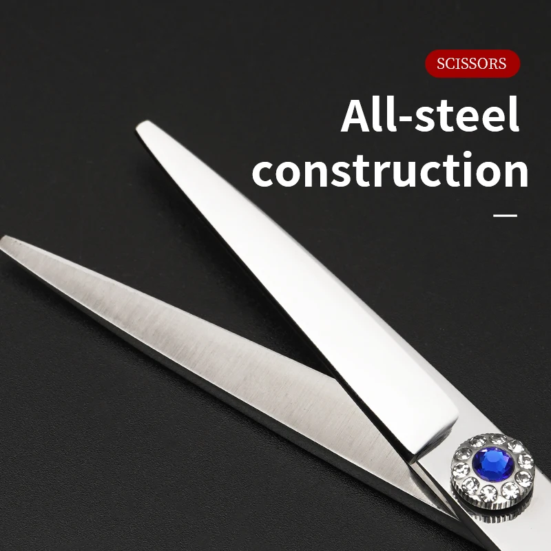 Left hand scissors hair professional Blue stone barber hair  cutting scissors 6.0 thinning scissors