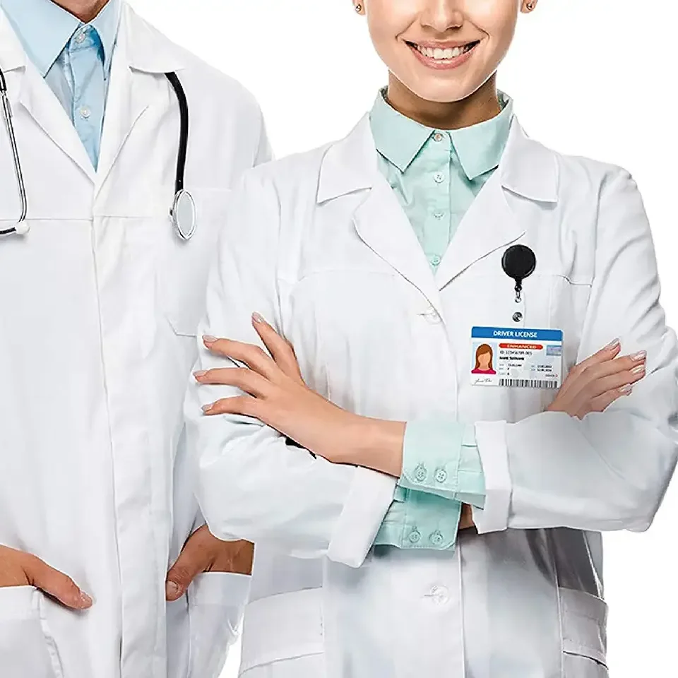 JINHAO ID Name Card Metal Badge Holder Anti-Lost Clip Office Supply 360 Rotation Retractable Badge Reel