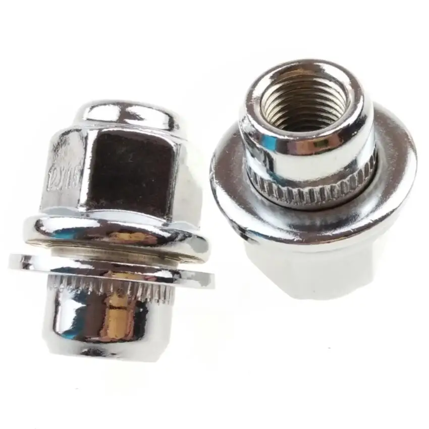 
M12 Chrome Steel Wheel Lug Nuts for Auto Fastener Locking Washer Assembled 