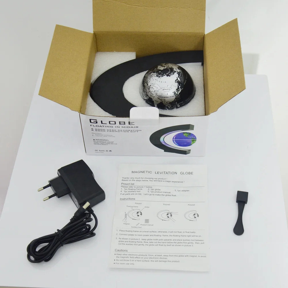 Good-quality Wholesale C shape levitating globe magnetic floating world globe