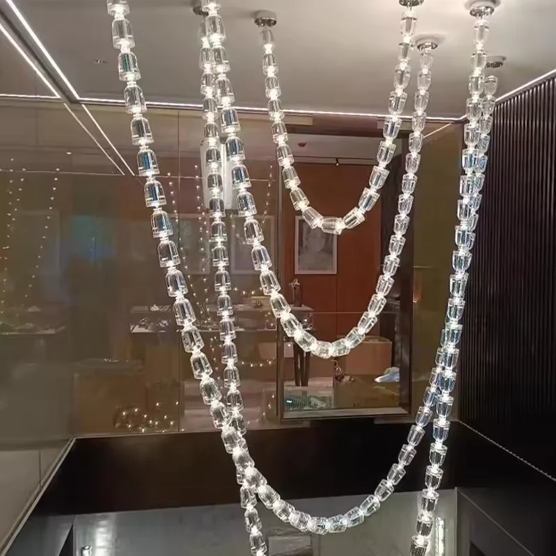 Освещение Simig роскошная светодиодная пузырьковая линейная Подвесная лампа Хрустальная акриловая комбинированная люстра Gabriel