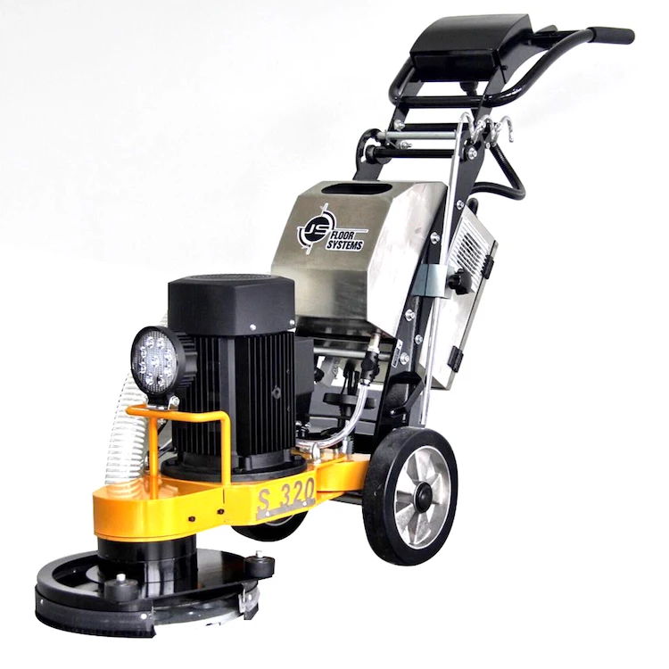 S320 Handle Push Concrete Edge Grinder With Various Diamond Pads For Floor Polishing