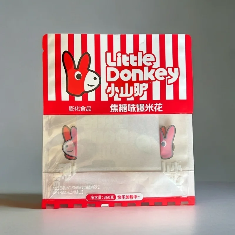 Cheap price Snack Food Grade Recyclable Material Waterproof Wrapping flat bottom bag Popcorn Packaging Bags