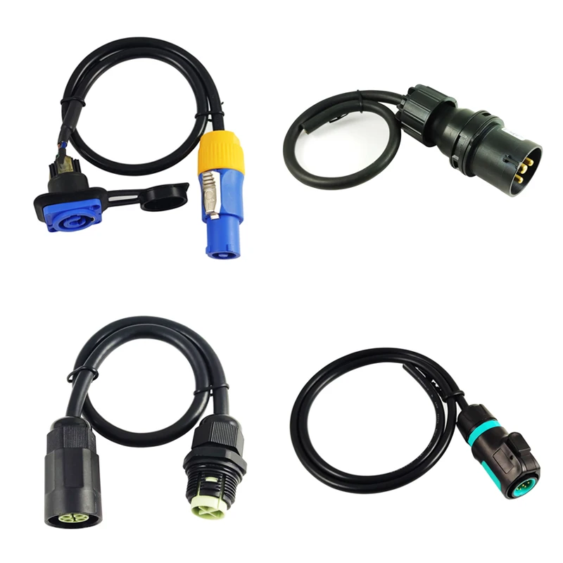 Waterproof Ip67 Aviation Stage Connector 3pin Round Cable Electrical Ac Powercon For Led Display 3 Pin Aviation Ac cable