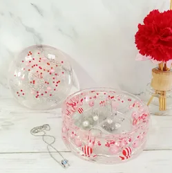 Роскошная коробка для хранения колец, серег, ожерелий, органайзер с высушенными цветами, акриловая шкатулка для украшений, органайзер для украшения