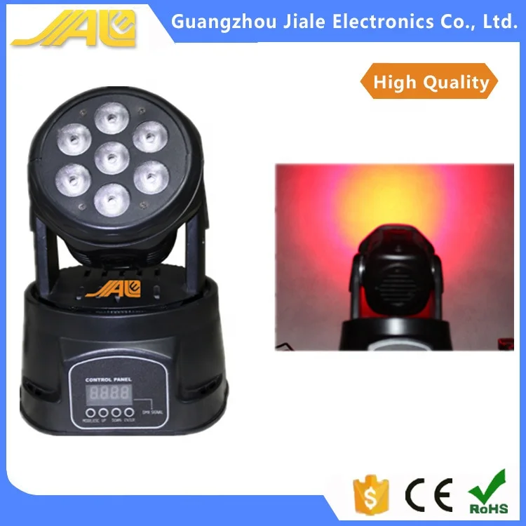 High Lumen 7pcs LED Stage Lights 80W RGBW Led MIni moving head Lighting 4 In 1 Led The Lamp