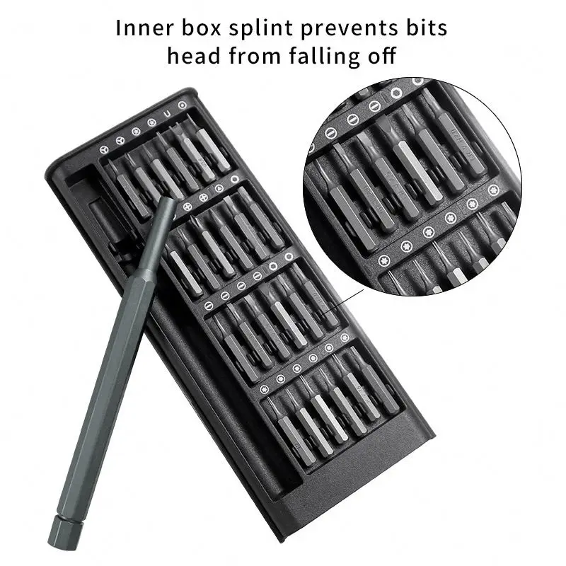 Cell Phone Pocket Precision Screwdriver Set Repair Tool Kit Multi Laptop PC 24 Bits for Iphone Samsung Xiaomi Plain OEM Head Box