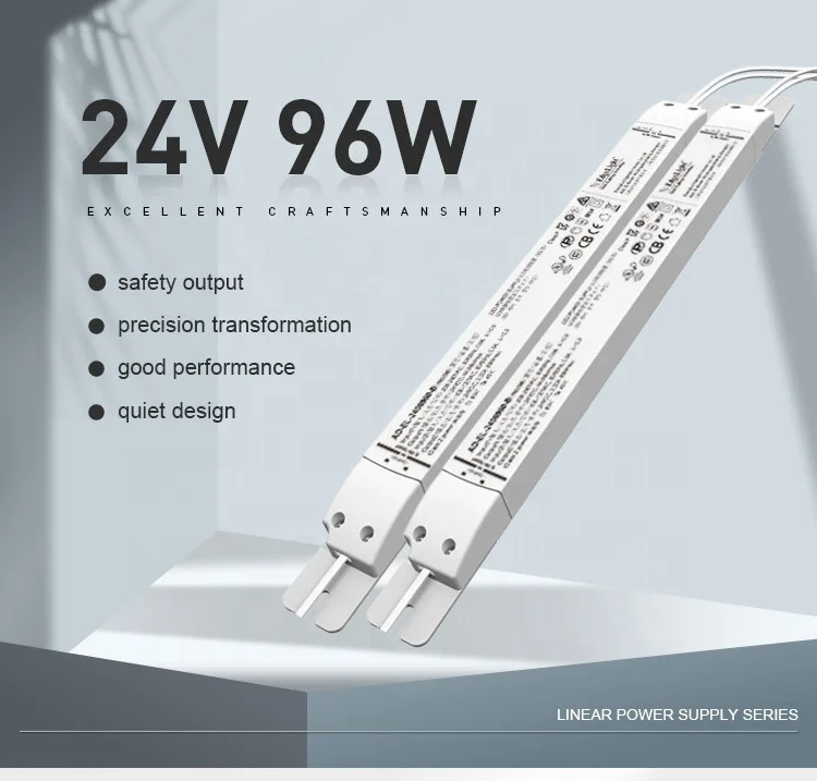 Edgelight Factory Direct Sale Ultra-thin Power Supply Transformers LED Adapter 24V 3.33A/4A 60-200W CE UL Approved