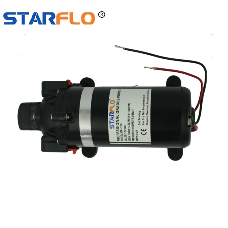 STARFLO DP-100 5.5LPM 12 В dc высокоскоростной водяной диафрагменный насос для автомойки высокого