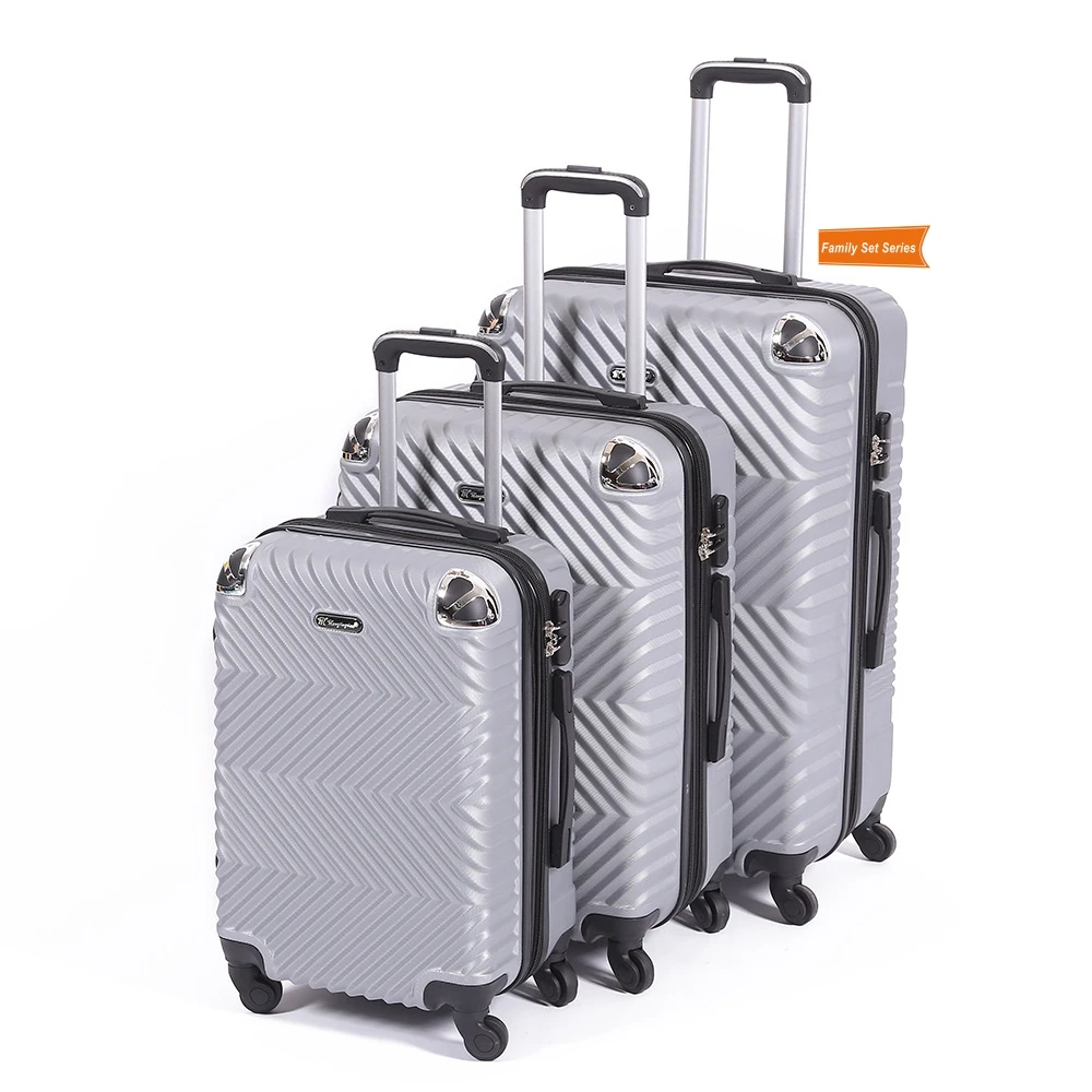 Factory OEM Hardside ABS Luggage Set Rolling Luggage Case Travel 3PCS Trolley Suitcase for Travel Trips