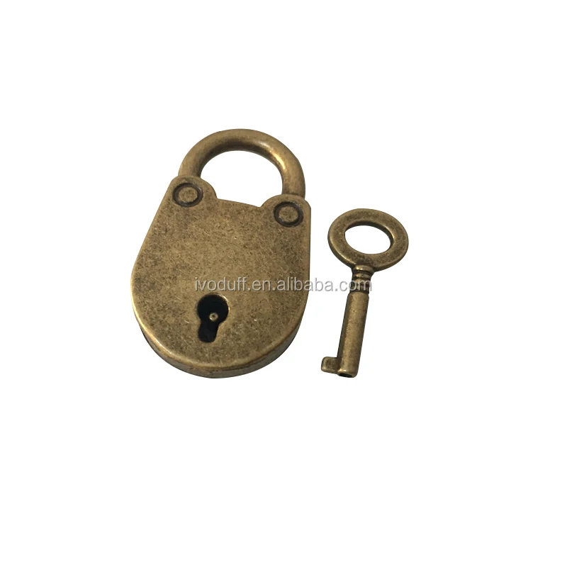 Round Padlock Ivoduff Cute Retro Vintage Diary Suitcase Bear Lock with Key Antique Bronze Padlock