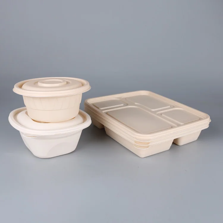 Food Containers Disposable Biodegradable Box Packaging Biodegradable Packaging Food Tray Corn Starch Lunch Box