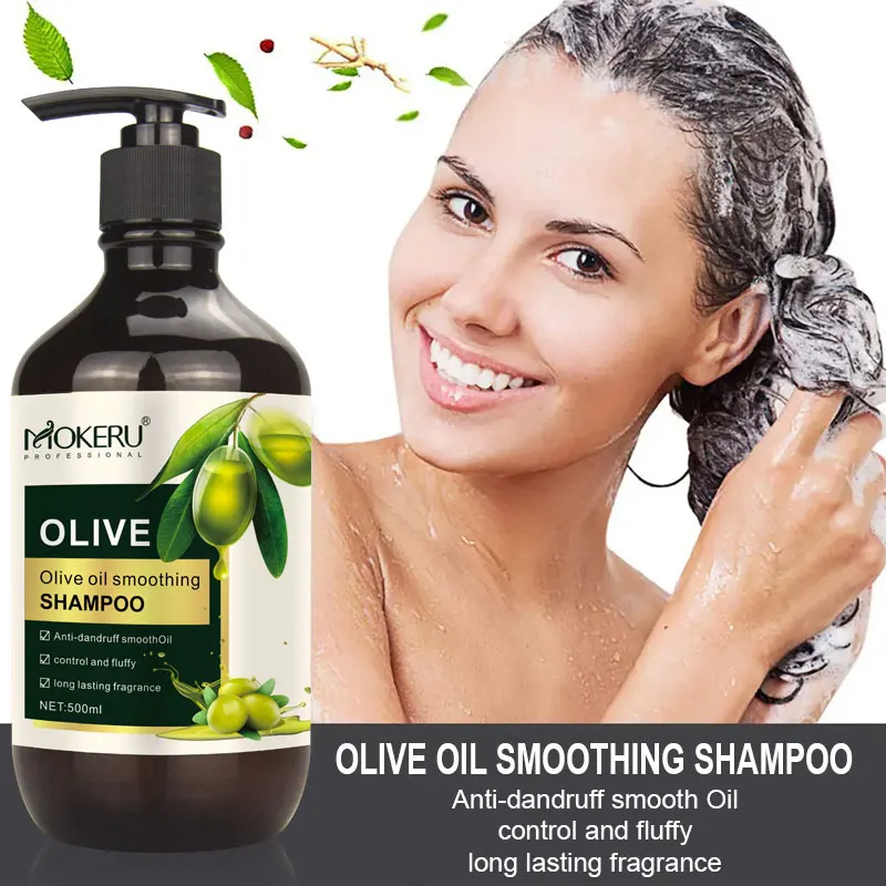 MOKERU Natural Extract Olive Hair Shampoo For Hair Care Use Strengthen Professional Salon Moisturizing Daily Cleaning Shampoo
