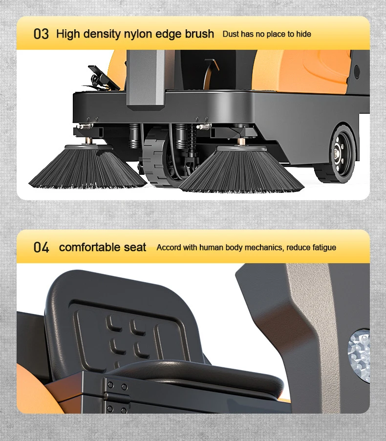 Automatic Vacuum Road Sweeper Electric Road Sweeper Road Cleaning Machine Sweeper Machine Brush Cleaning Equipment