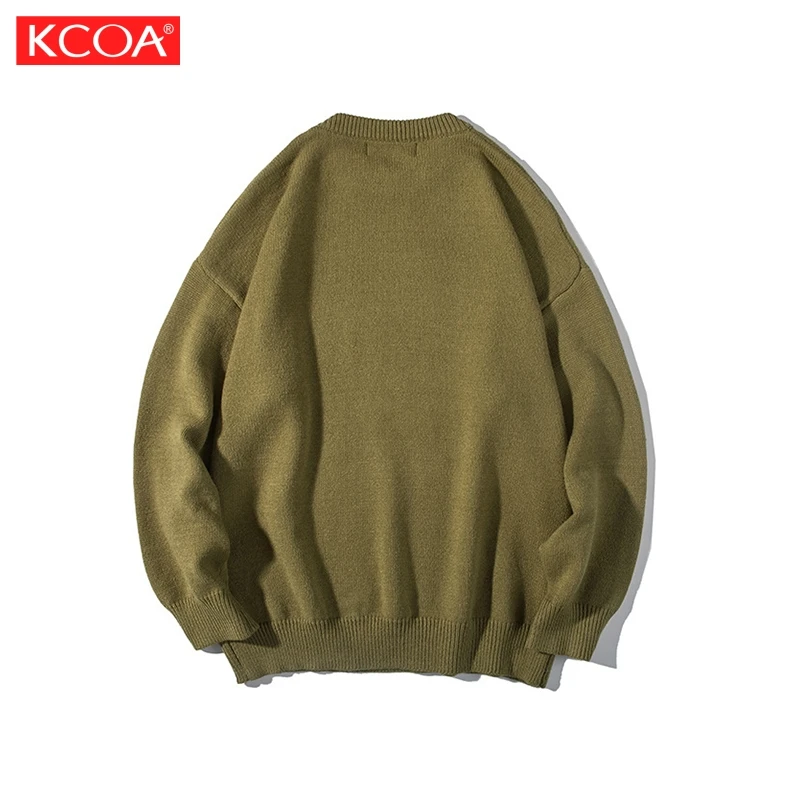 OEM & ODM Custom Modest Pullover Plus Size Crew Neck Plain Knitted Sweaters Men