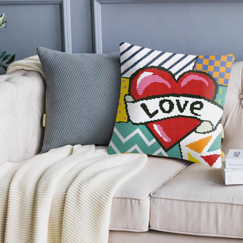 VANCY ARTS популярный заказ оптом DIY LOVE вышитый Набор наволочек для подушки дома