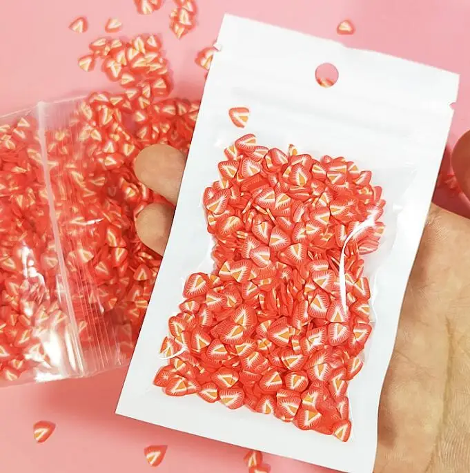 Hot Selling 1000g New 3D polymer clay Sprinkles Tiny Polymer Fruit Slices For Slime DIY Designs Decorations