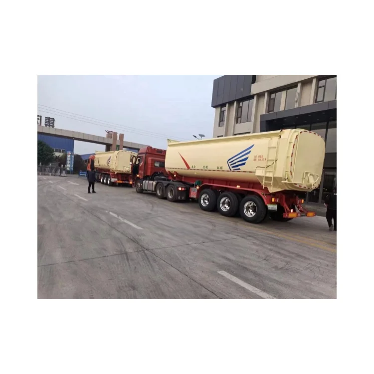 made in china truck trailer 3axles 12 tires Rear dump material carrier special transportation