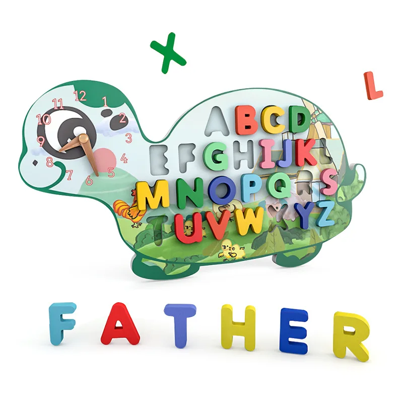 New Arrival  Wooden Fishing Board Early Education Toys Montessori Digital Blocks Puzzle Children Magnetic Mosaic Matching Game