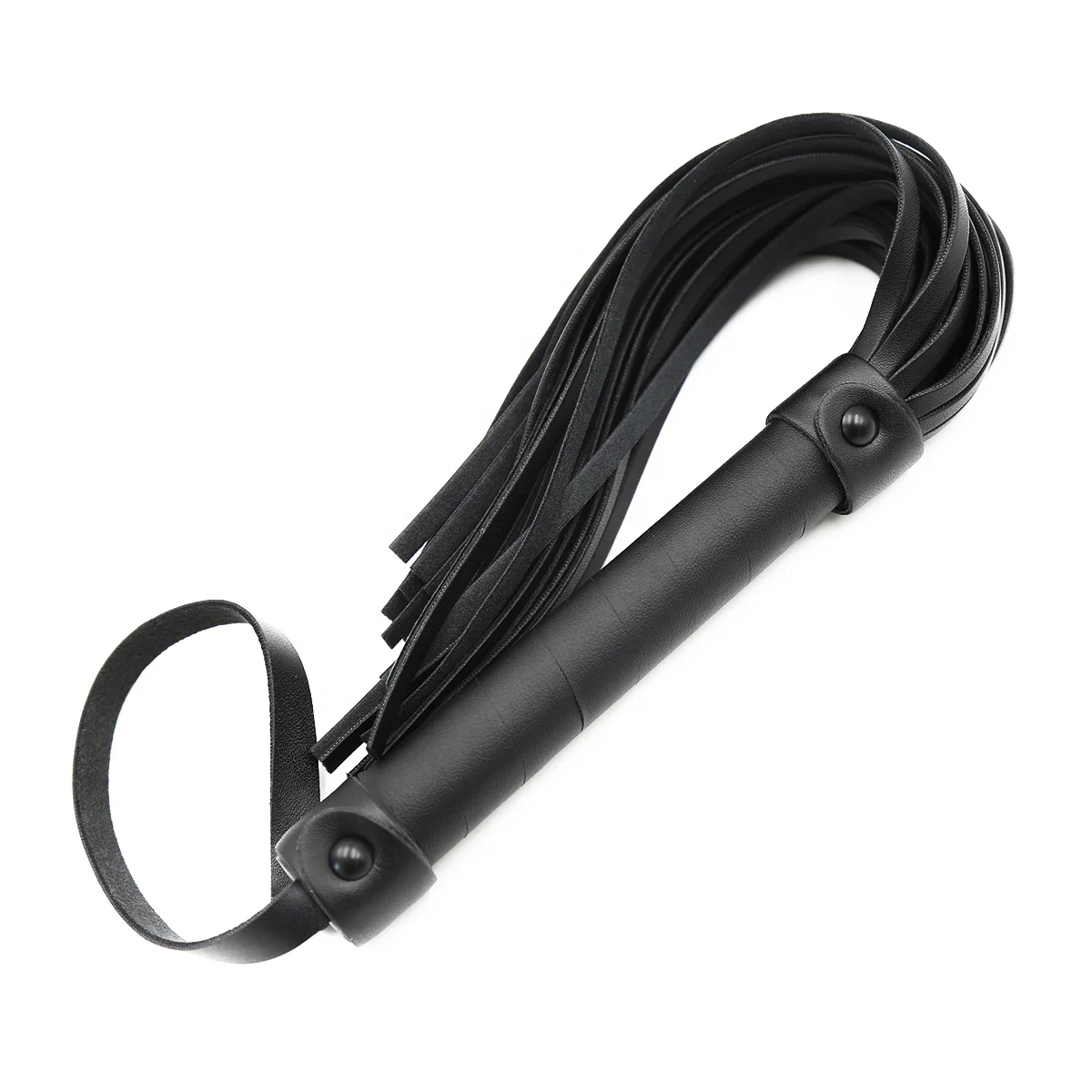 Hot Selling Black spanking whip suppliers leather whip bdsm exotic whip
