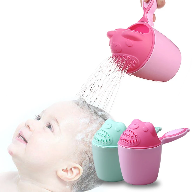 Cute Cartoon Toddle Shampoo Cup Children Bathing Bailer Baby Shower Spoons Child Washing Hair Cup Kids Bath Tool