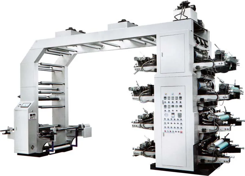 4 colour roll paper polythene food packaging bag pp woven sack flexo machine flexografic press printing machine