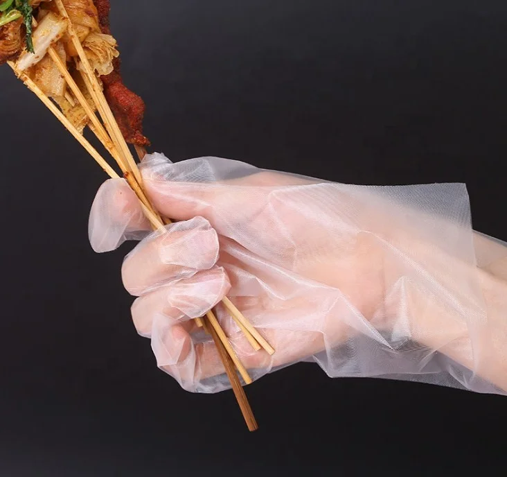 Cheap Price Disposable Kitchen Food Gloves CPE TPE Material  PE Gloves for Barber Beauty Salon