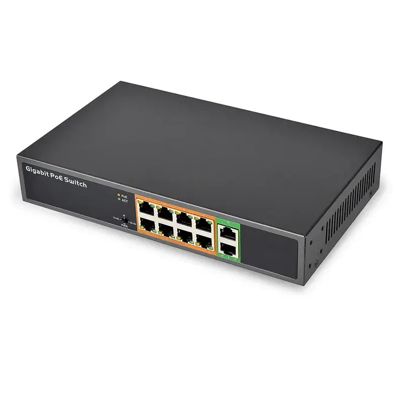 SDAPO PSE1008G 8+2 gigabit poe switch power 150W IEEE802.3af/at all gigabit poe switch for ip camera