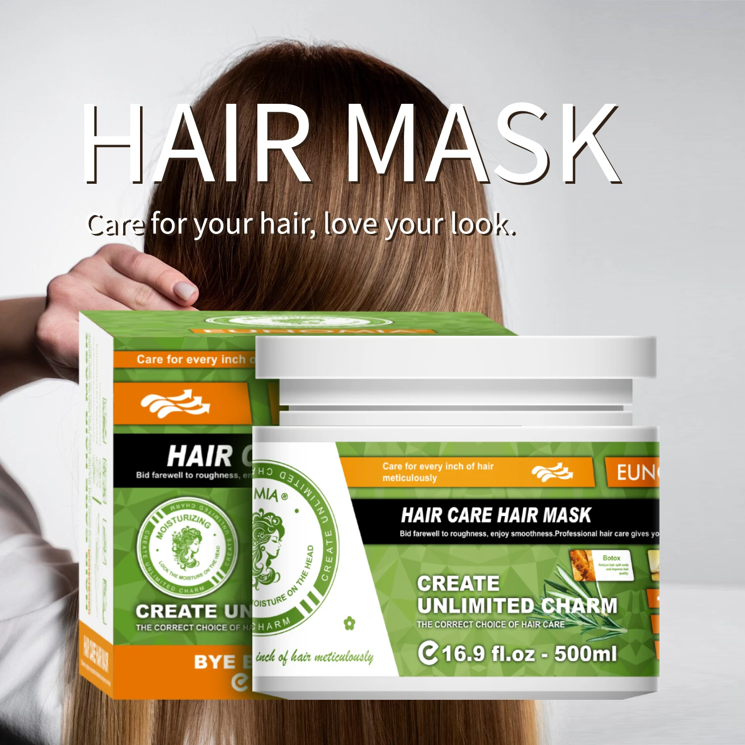 Plant extract EUNOMIA Reduce hair split ends and improve hair quality HairCare Sets Rosemary oil hair growth shampoo