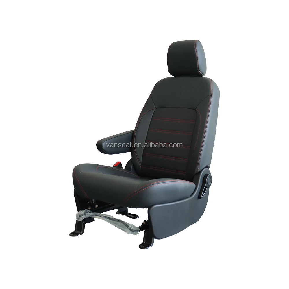 hot selling factory black van seat with Lift single armrest city minibus seat universal high back passenger car driver chair