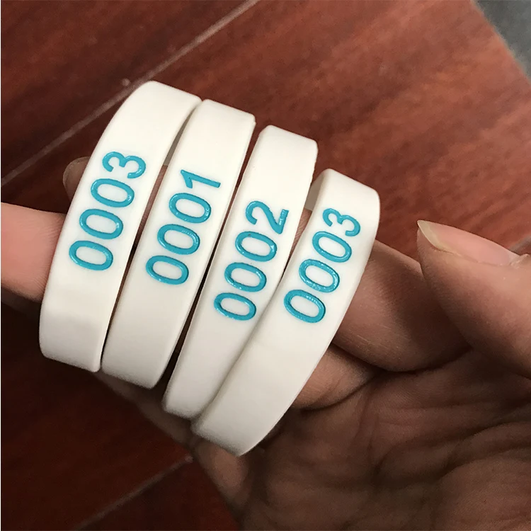 Amerpromo Custom debossed Silicone Wristbands Cheap Silicone Bracelets Personalized Wrist Bands With Serial unmbers