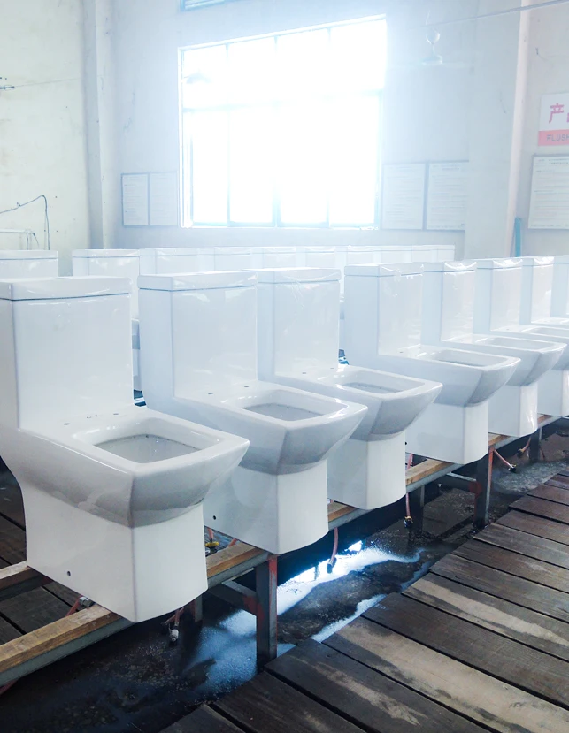 Western modern sanitary ware water conserving dual flush one piece porcelain toilet