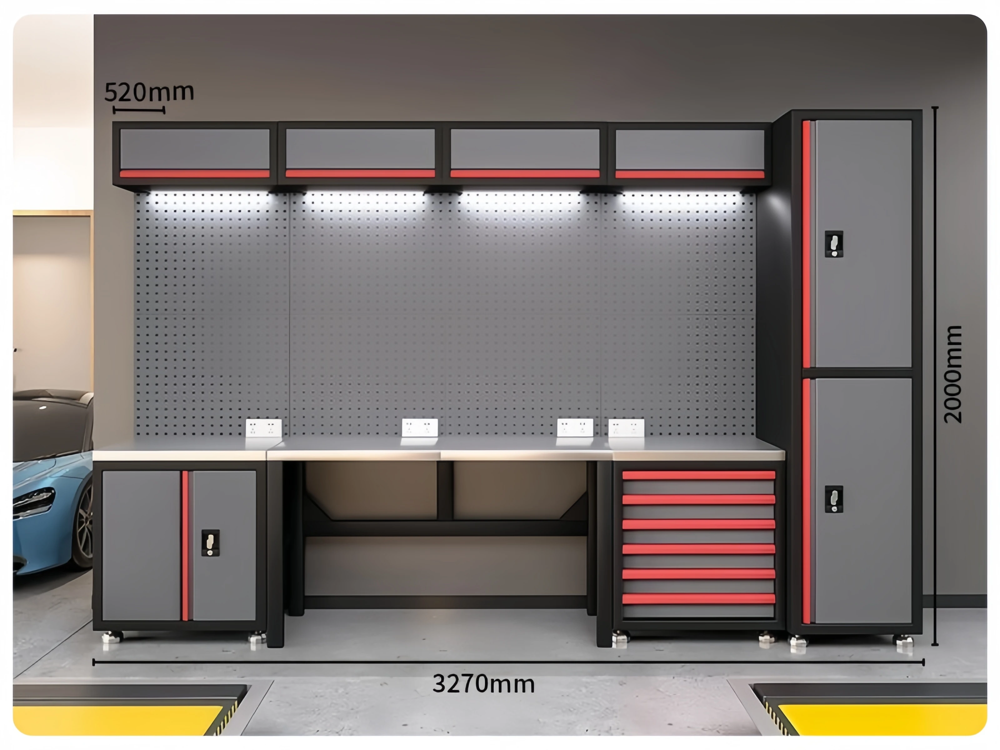Customizable Heavy-Duty Metal/Steel Workshop Storage Cabinets Combination Tool Cart/Organizer OEM/ODM Supported Garages