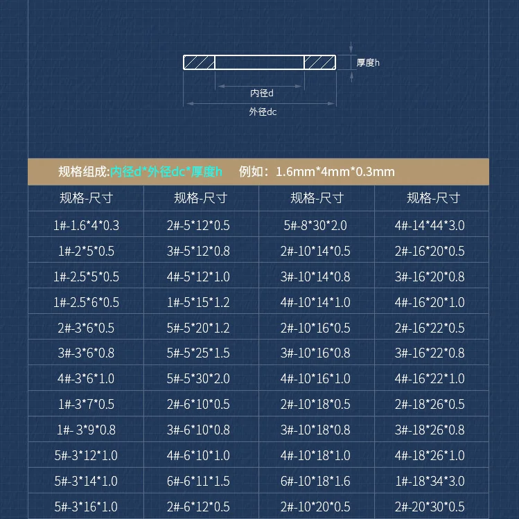 Zhuoqi GB97 copper washer flat washer thickened brass round metal screw flat washer