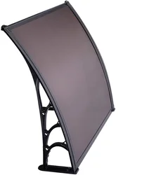 Optional Colors Polycarbonate Roof Door Awning Window Canopy Home DIY Aluminum Alloy Awning