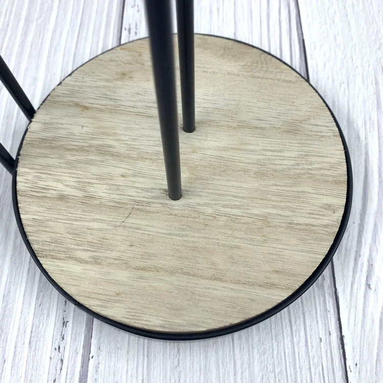 Iron  MDF Kitchen Standing Paper Towels Holder  Rack for Tissue and Napkin in Roll