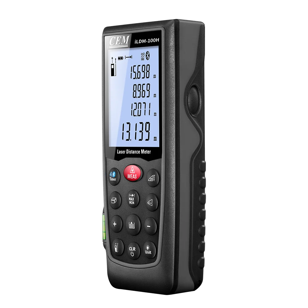 
CEM iLDM-100H Best Professional handheld Distance / Sensor Measurer Area Meter With Laser Levels 100m laser rangefinder 
