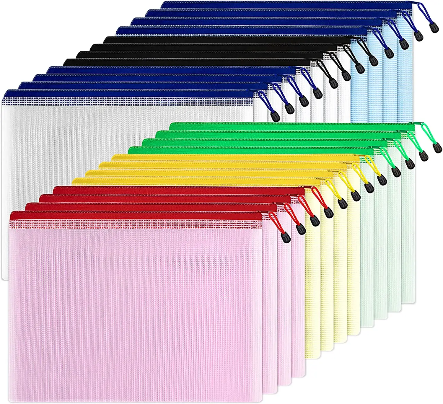 Wholesale bag supplier custom order office A4 pvc file folder bag fireproof document zipper storage bag with logo