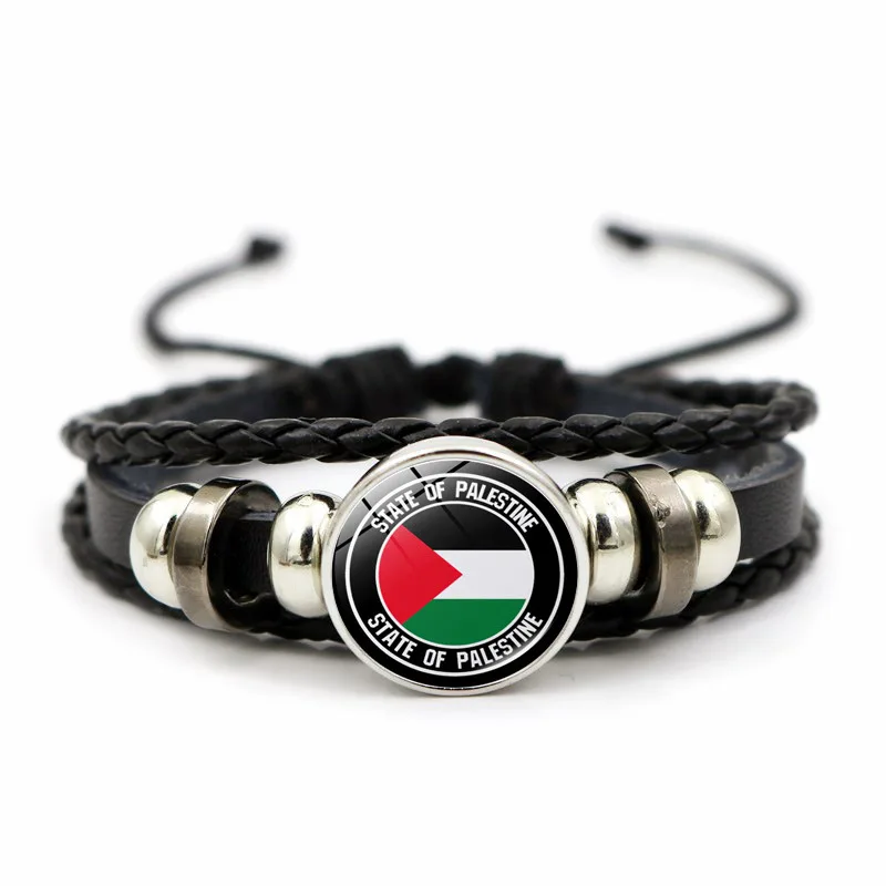 Ручной работы оптом на заказ флаг страны карта palestine браслет дешевая цена