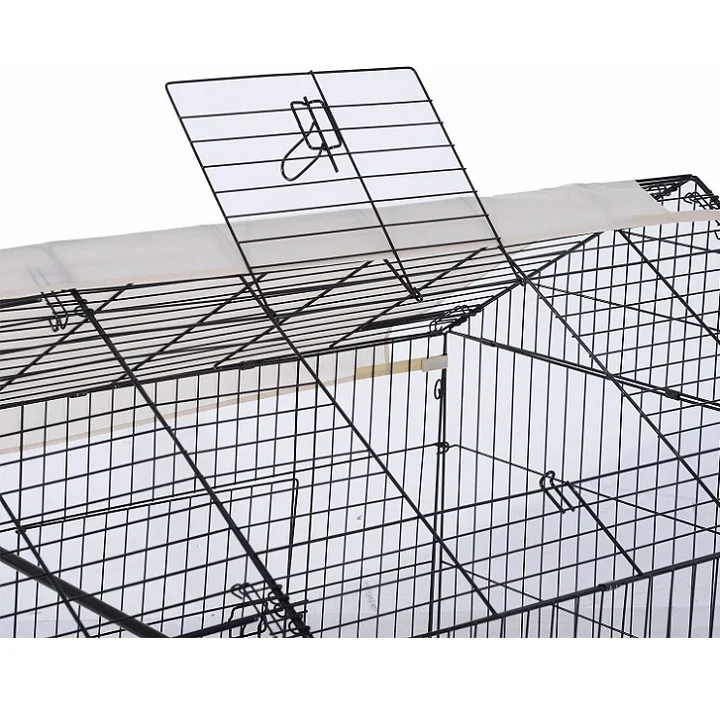 180*75cm Portable Rabbit Guinea Pig Cage / Galvanized Steel Pet Folding Cage Crates