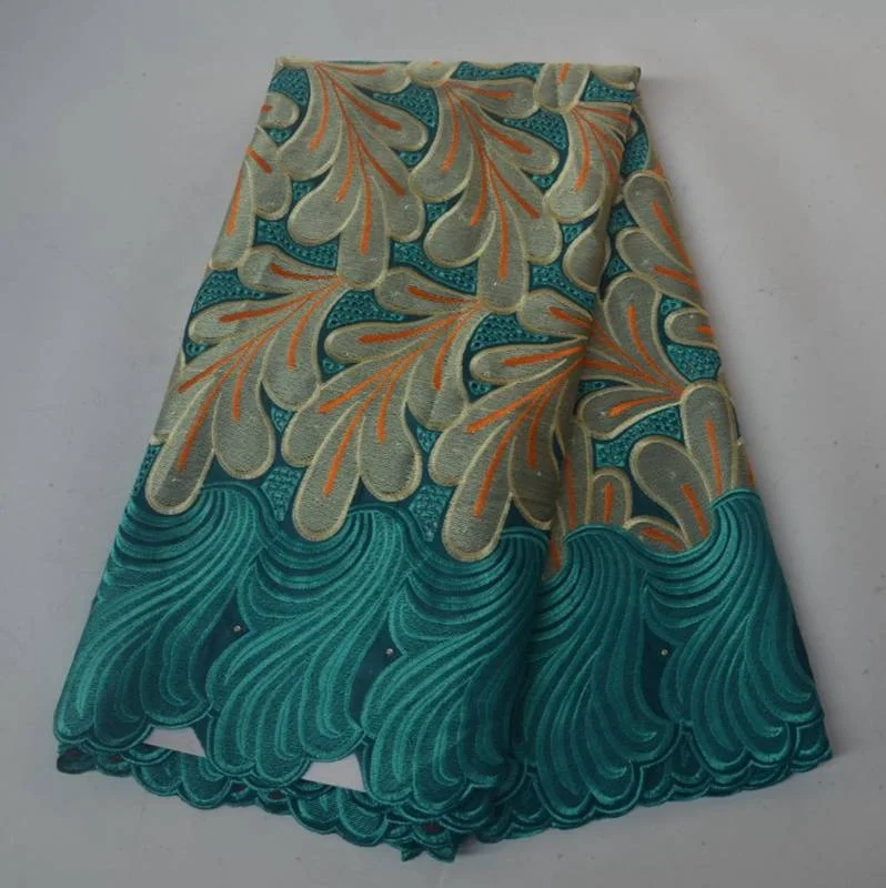 AG7269  high quality african embroidery lace fabric swiss voile lace