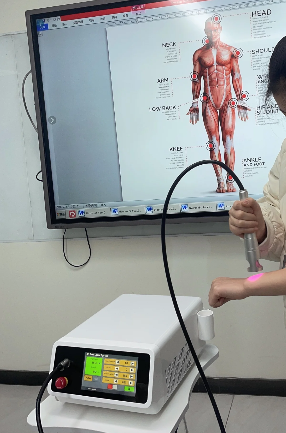 60/100W class 4 laser therapy machine 810nm laser therapy