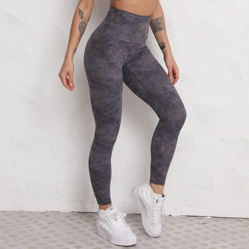 Aoyema Custom Logo Yoga Sets Training Wear Workout Strength Marble Pattern Push Up Sports Bra Seamless Leggings Gym Fitness Sets